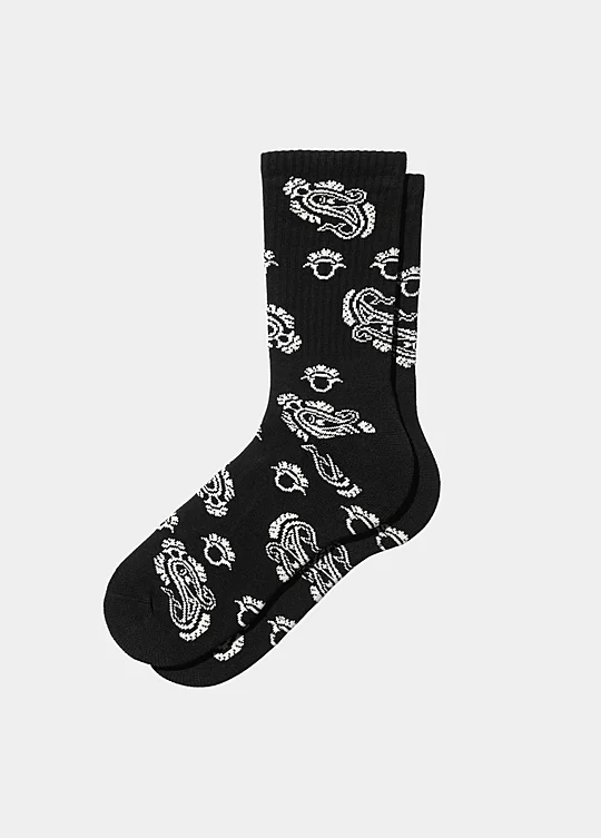 Carhartt WIP Paisley Socks in Schwarz
