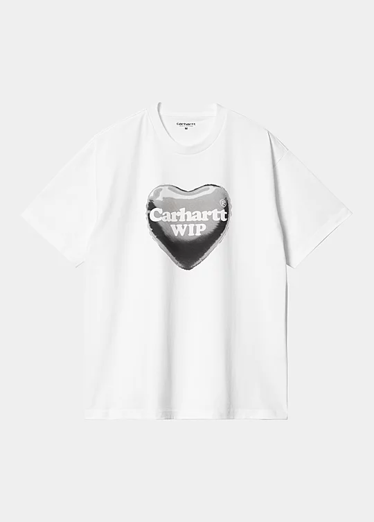 Carhartt WIP Short Sleeve Heart Balloon T-Shirt em Branco