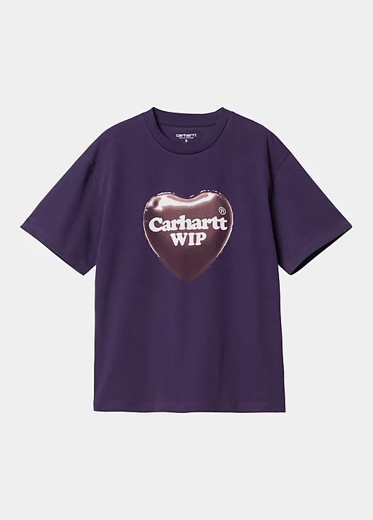 Carhartt WIP Women’s Short Sleeve Heart Balloon T-Shirt in Lila