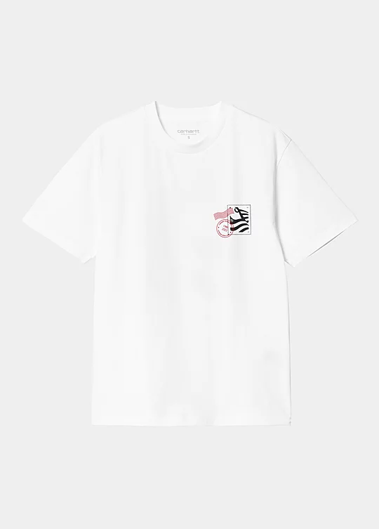 Carhartt WIP Women’s Short Sleeve Stamp State T-Shirt in Bianco