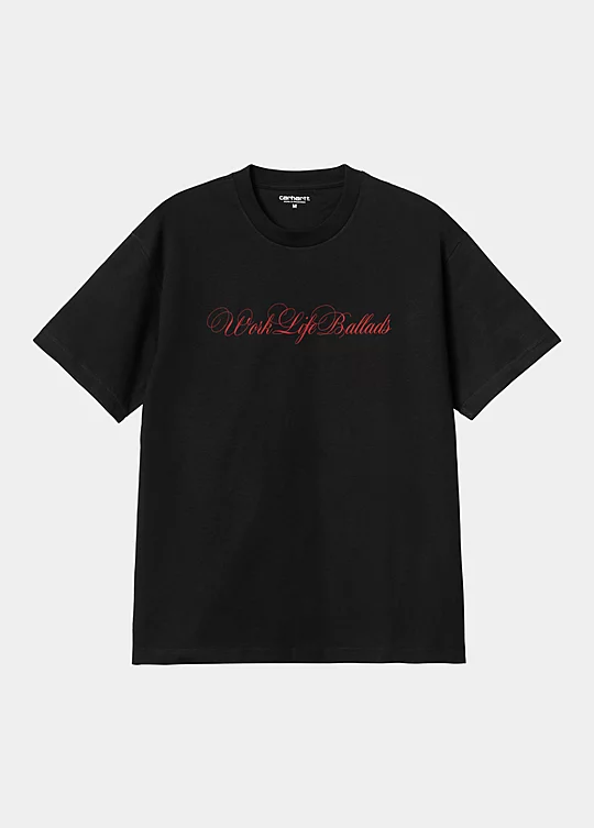 Carhartt WIP Short Sleeve Work Life Ballads T-Shirt in Black