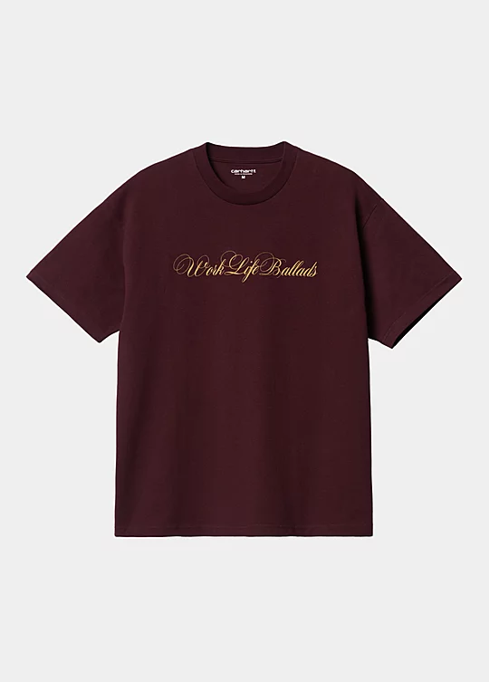 Carhartt WIP Short Sleeve Work Life Ballads T-Shirt in Rosso