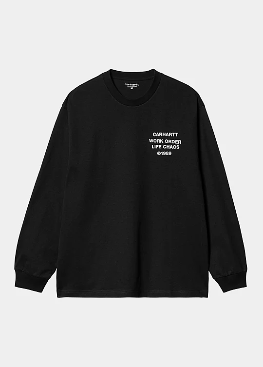 Carhartt WIP Long Sleeve Reverse Hammer T-Shirt in Black