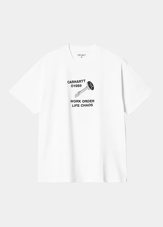 Carhartt WIP Short Sleeve Strange Screw T-Shirt in Weiß