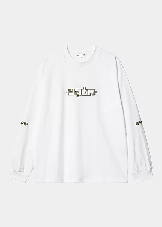 Carhartt WIP Long Sleeve Assemble T-Shirt Blanc