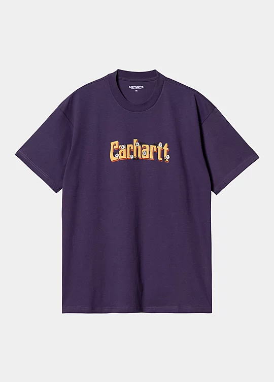 Carhartt WIP Short Sleeve Spin Script T-Shirt in Purple