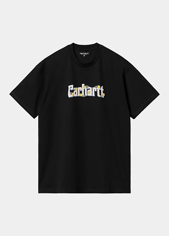 Carhartt WIP Short Sleeve Spin Script T-Shirt in Black