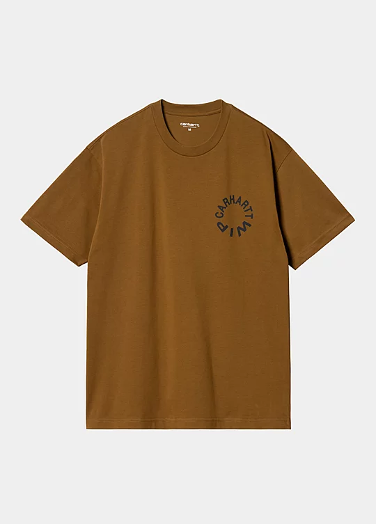 Carhartt WIP Short Sleeve Work Varsity T-Shirt in Brown
