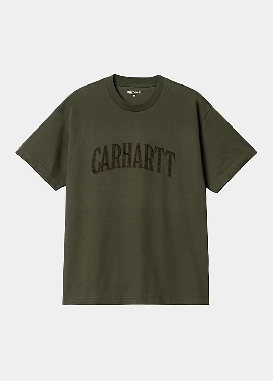 Carhartt WIP Short Sleeve Paisley Script T-Shirt em Verde