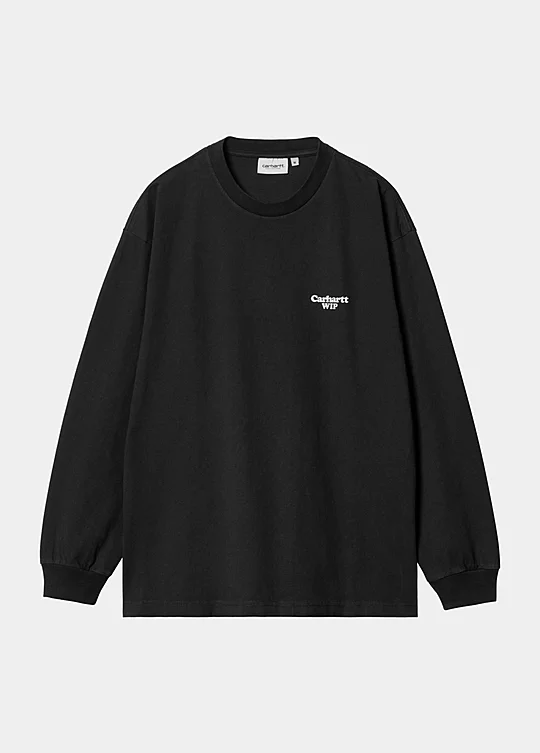 Carhartt WIP Long Sleeve Paisley T-Shirt in Schwarz