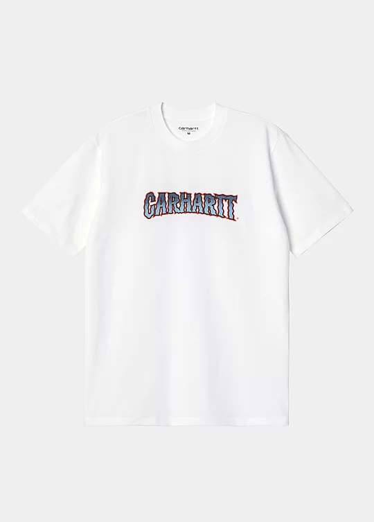 Carhartt WIP Short Sleeve Slow Script T-Shirt en Blanco