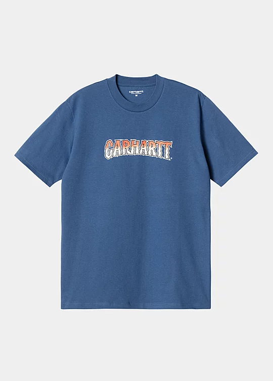 Carhartt WIP Short Sleeve Slow Script T-Shirt in Blu