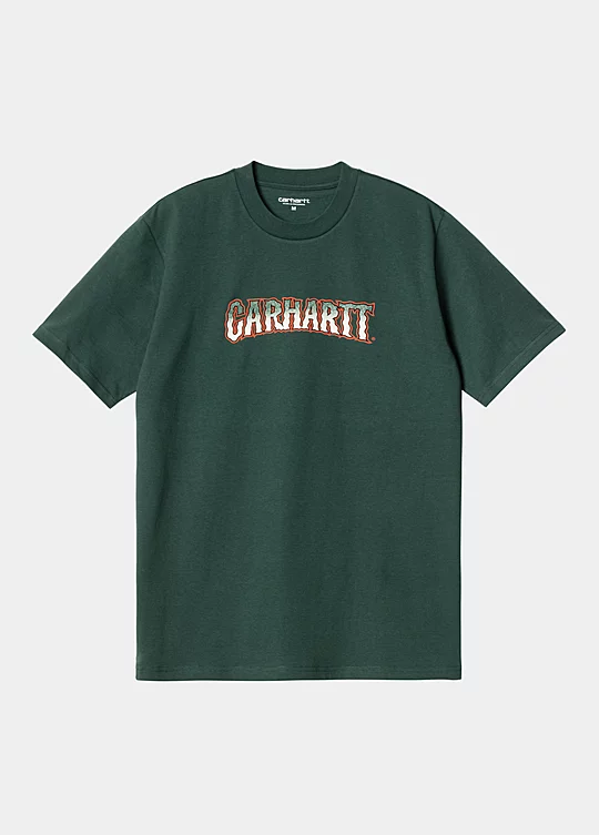 Carhartt WIP Short Sleeve Slow Script T-Shirt in Green