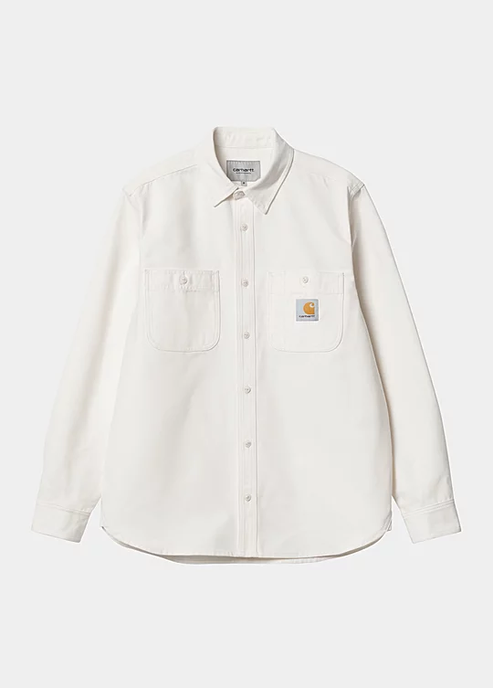 Carhartt WIP Long Sleeve Clink Shirt en Blanco
