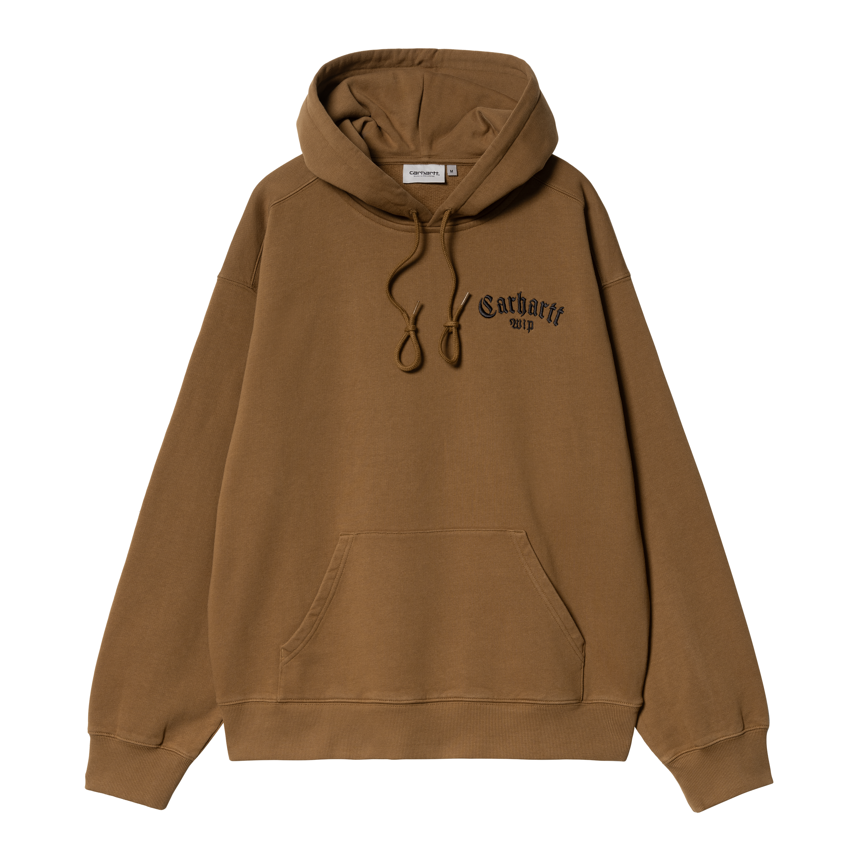 Sudadera Carhartt Basic Hood Logo Beige Hombre