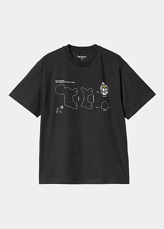 Carhartt WIP Women’s Short Sleeve Cut & Sewn Dog T-Shirt in Black