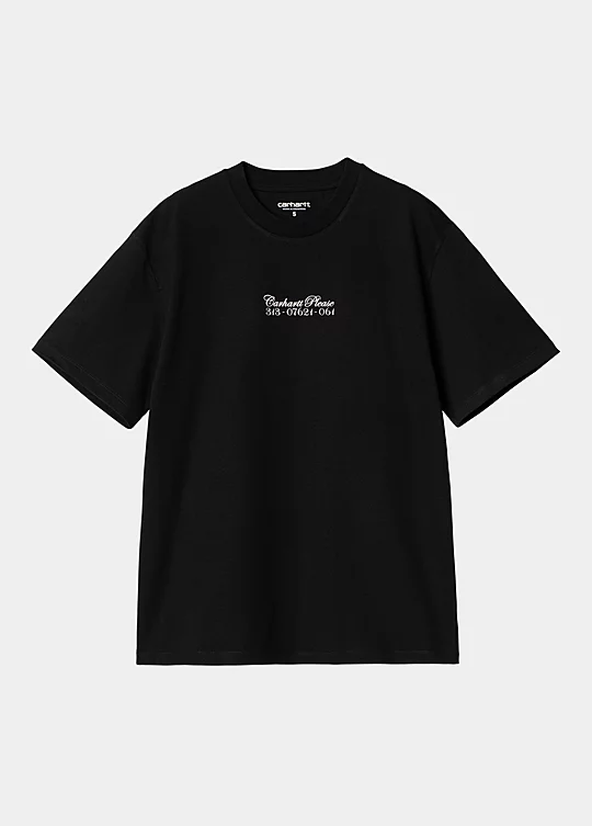 Carhartt WIP Women’s Short Sleeve Carhartt Please T-Shirt in Black
