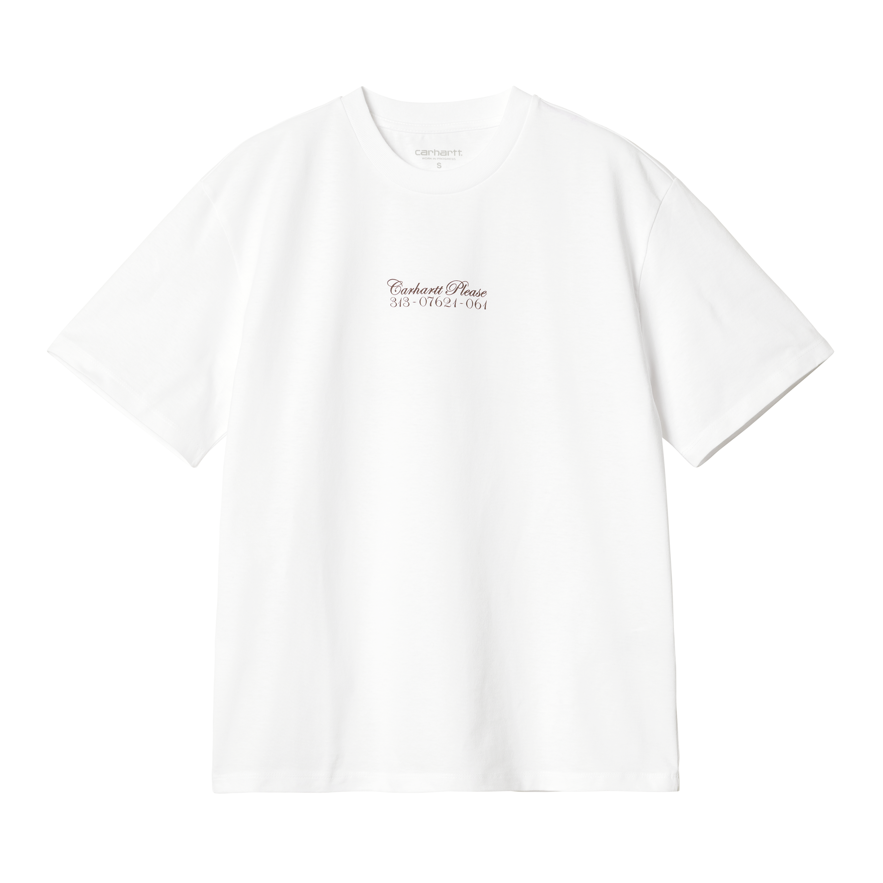 Camiseta Crop-Top Carhartt WIP Script Mujer Blanco I027559-0290