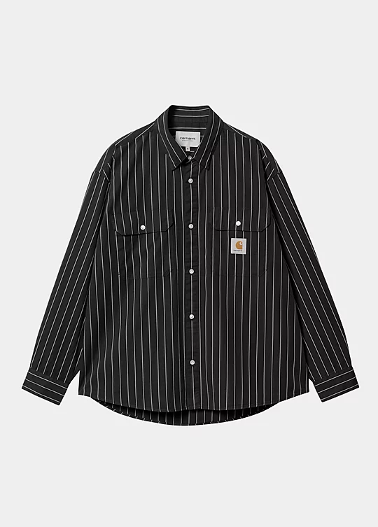 Carhartt WIP Long Sleeve Orlean Shirt in Schwarz