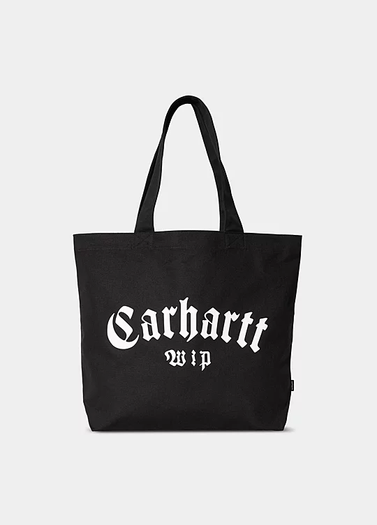 Carhartt WIP Canvas Graphic Tote Large in Nero