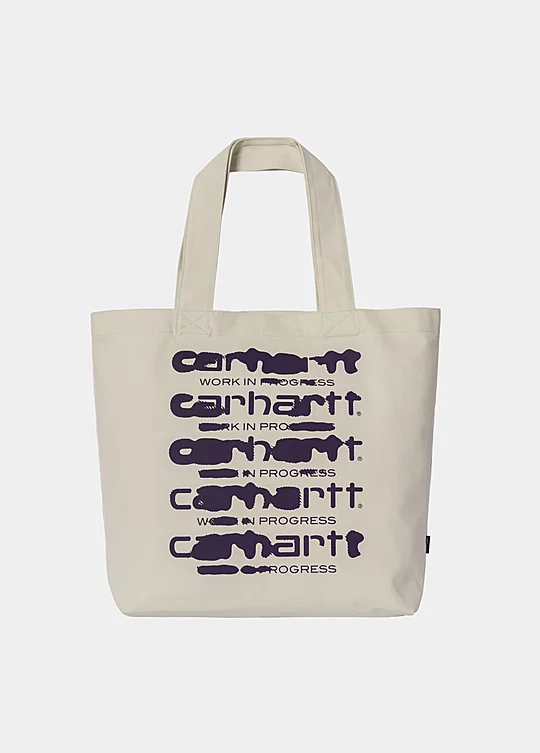 Carhartt WIP Canvas Graphic Tote Large in Bianco