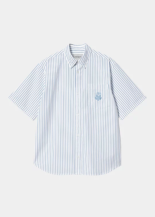 Carhartt WIP Short Sleeve Linus Shirt em Azul