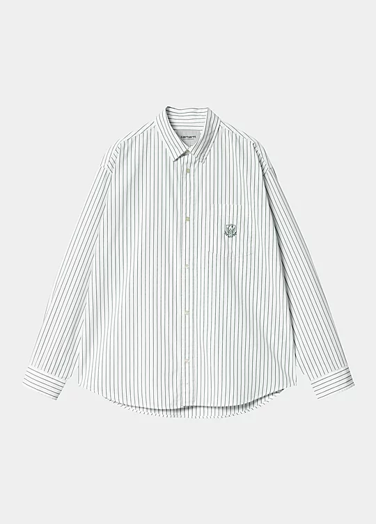 Carhartt WIP Long Sleeve Linus Shirt in Grün