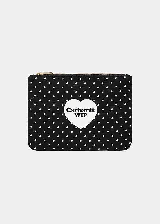 Carhartt WIP Canvas Graphic Zip Wallet in Black