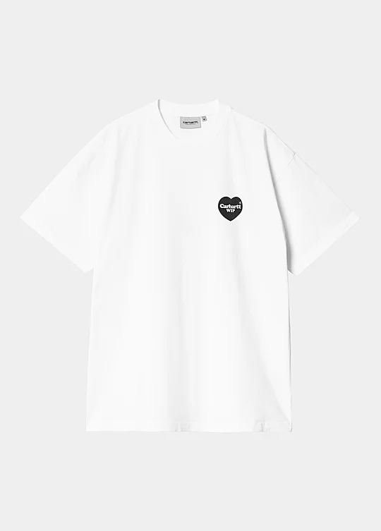 Carhartt WIP Short Sleeve Heart Bandana T-Shirt em Branco