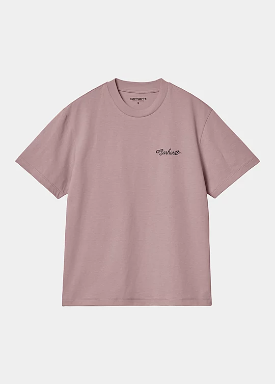 Carhartt WIP Women’s Short Sleeve Stitch T-Shirt in Pink