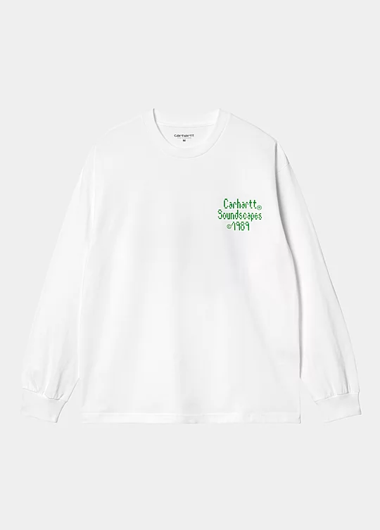Carhartt WIP Long Sleeve Soundface T-Shirt en Blanco