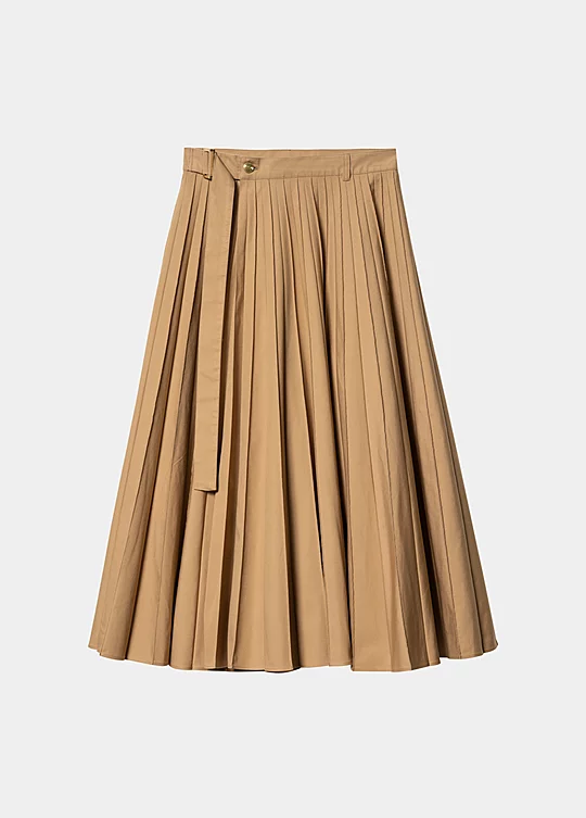 Carhartt WIP Carhartt WIP Women’s Pleated Skirt en Beige