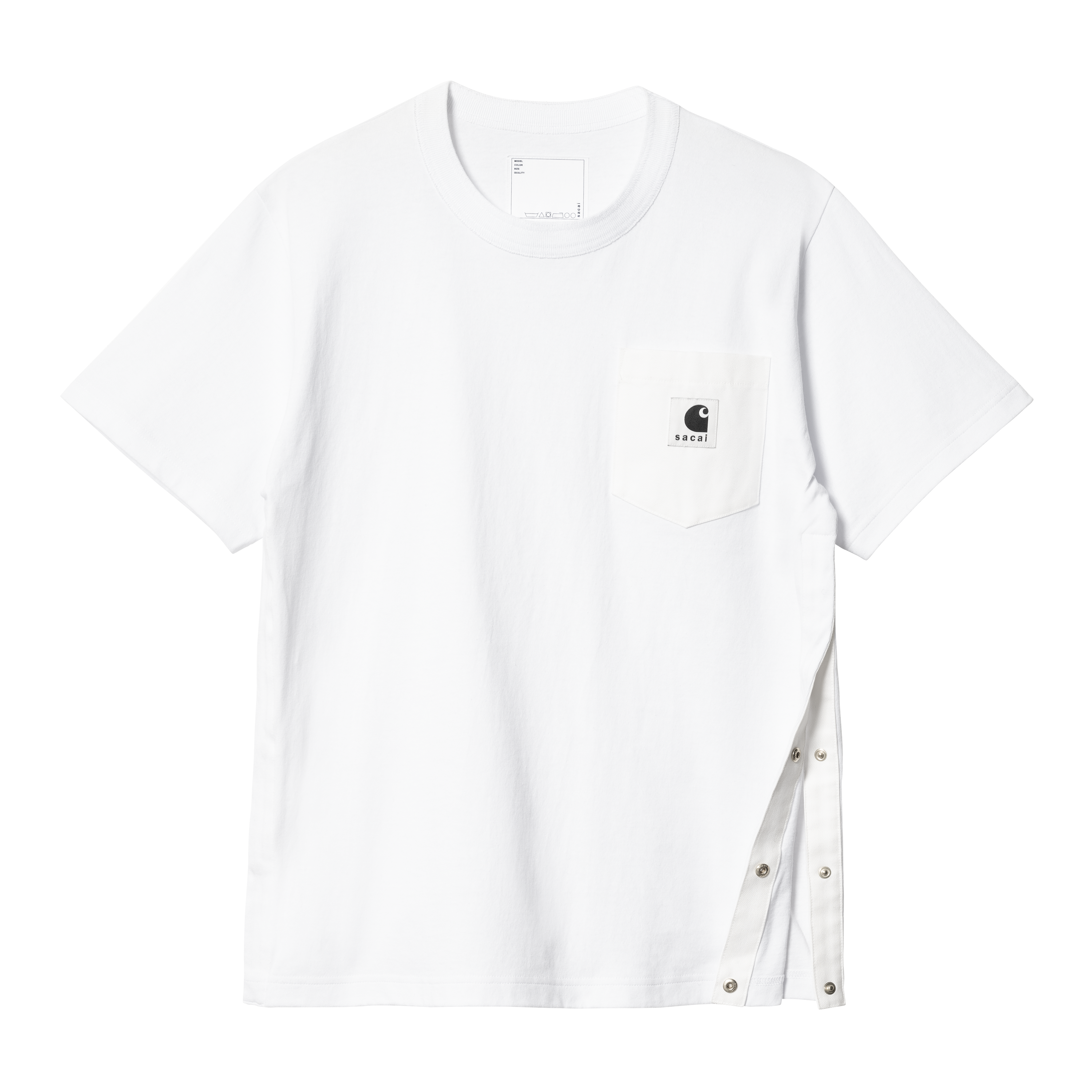 Sacai Carhartt WIP T-shirt  white size 4