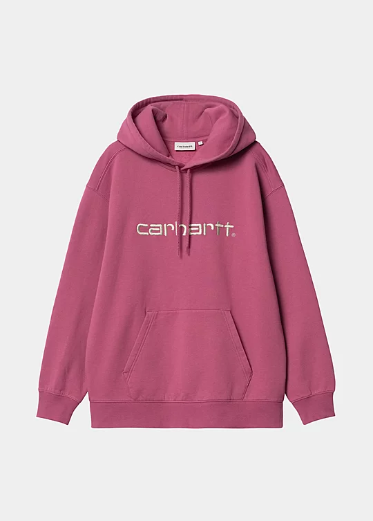 Carhartt WIP Women’s Hooded Carhartt Sweatshirt in Pink