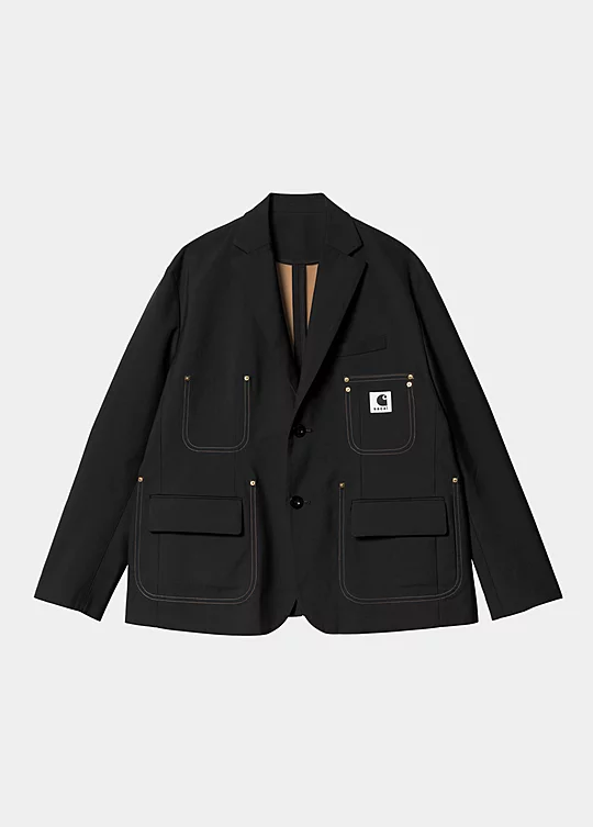 Carhartt WIP sacai x Carhartt WIP Suiting Bonding Jacket in Black