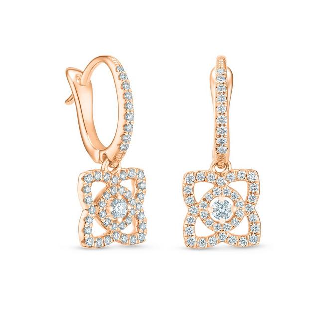Enchanted Lotus sleeper earrings in rose gold