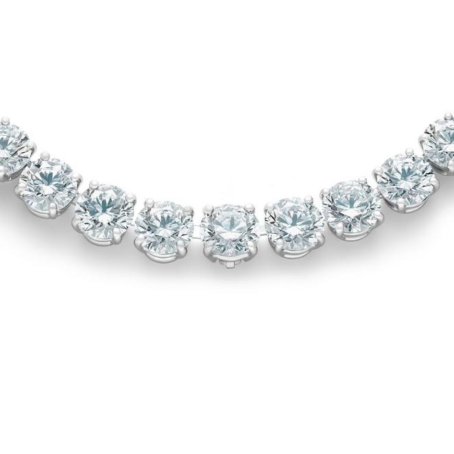 DB Classic eternity line graduated necklace with 0.30-1.00 ct round brilliant diamonds in platinum