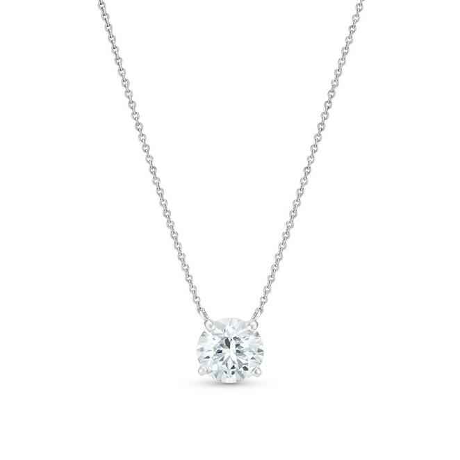DB Classic pendant with a large round brilliant diamond in platinum