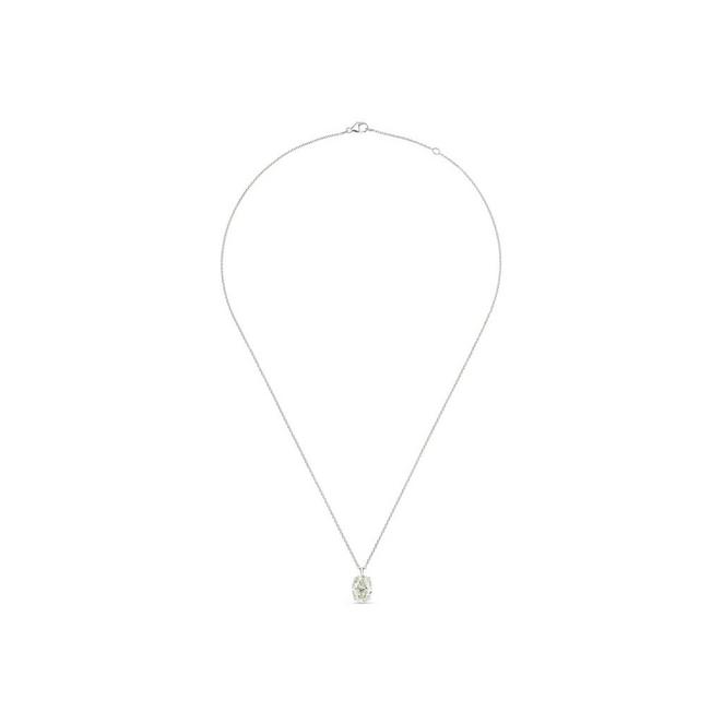 DB Classic pendant with a large oval-shaped diamond in platinum