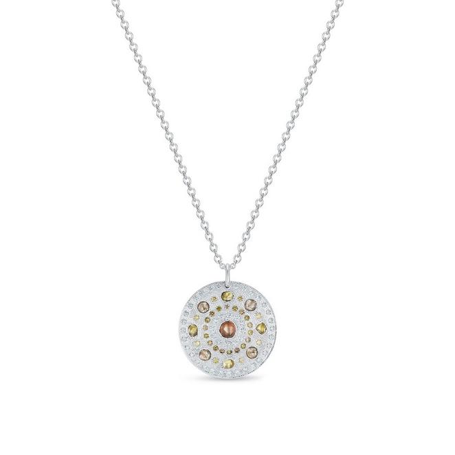 Talisman medal in white gold 30 mm