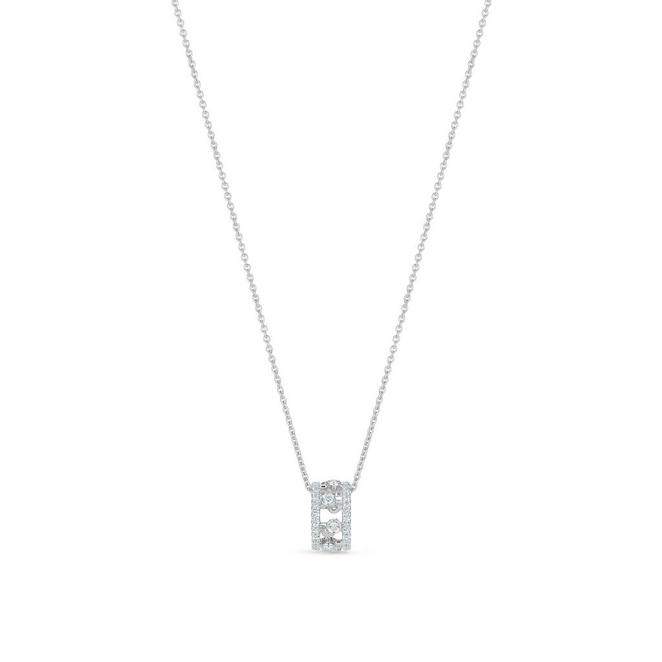 Dewdrop pendant in white gold