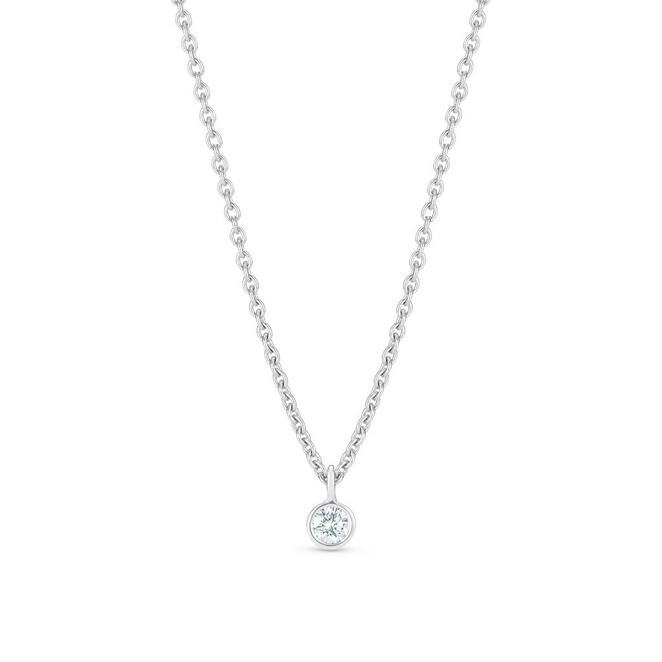 My First De Beers Clea one diamond pendant in white gold