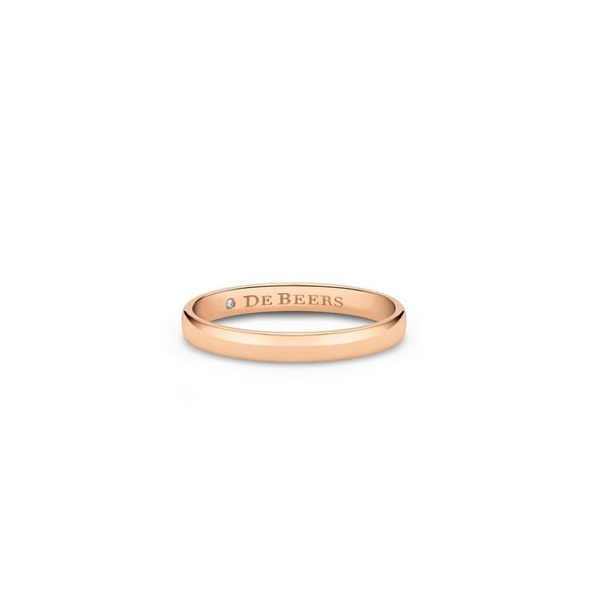 Wide Court band in rose gold 3 mm