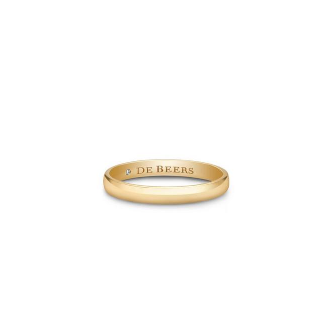 Wide Court band in yellow gold 3 mm