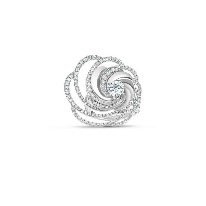 Aria ring in white gold