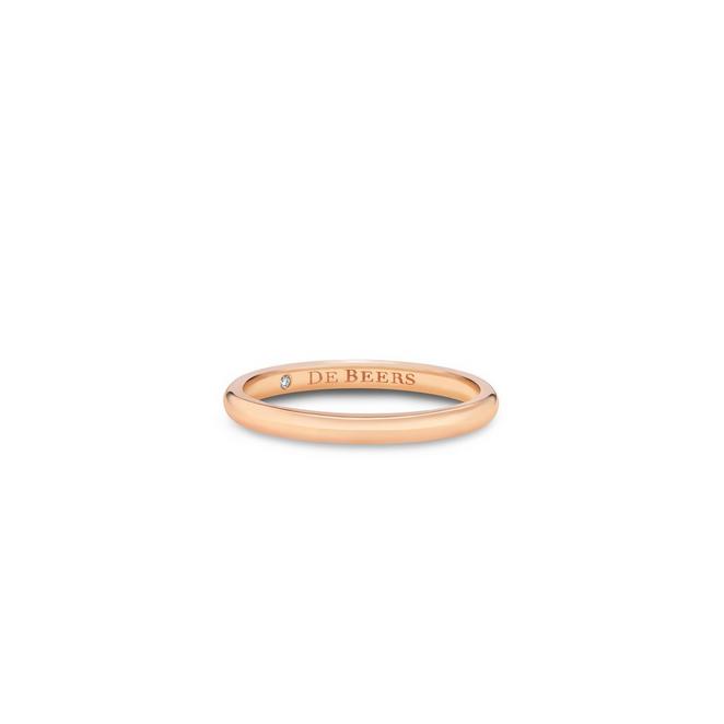 DB Classic band in rose gold 2 mm