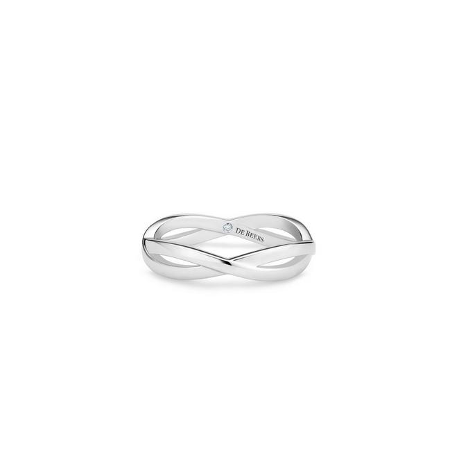 Infinity band in white gold 3 mm