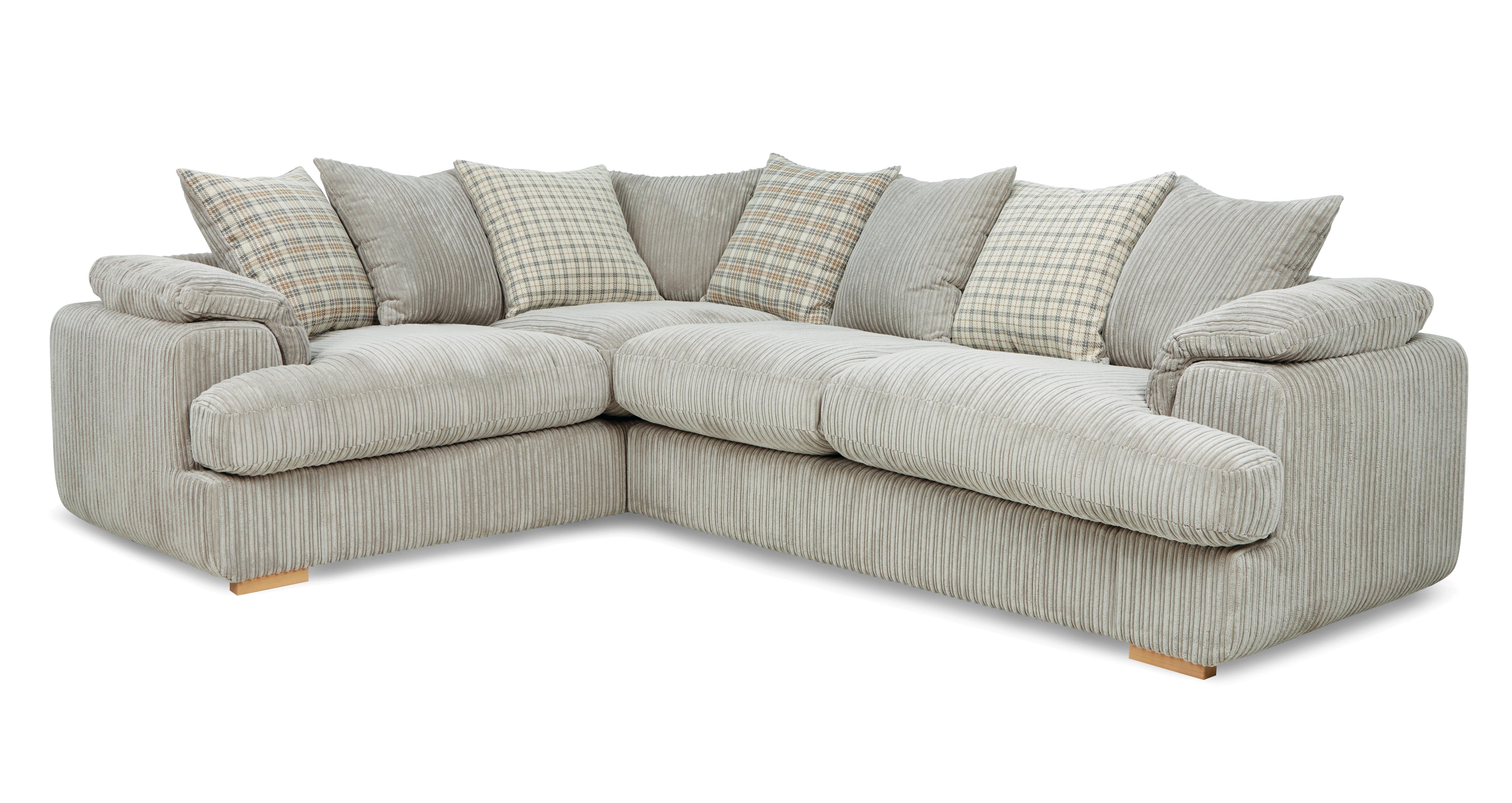 Celine Right Arm Facing 2 Seater Pillow Back Deluxe Corner Sofa