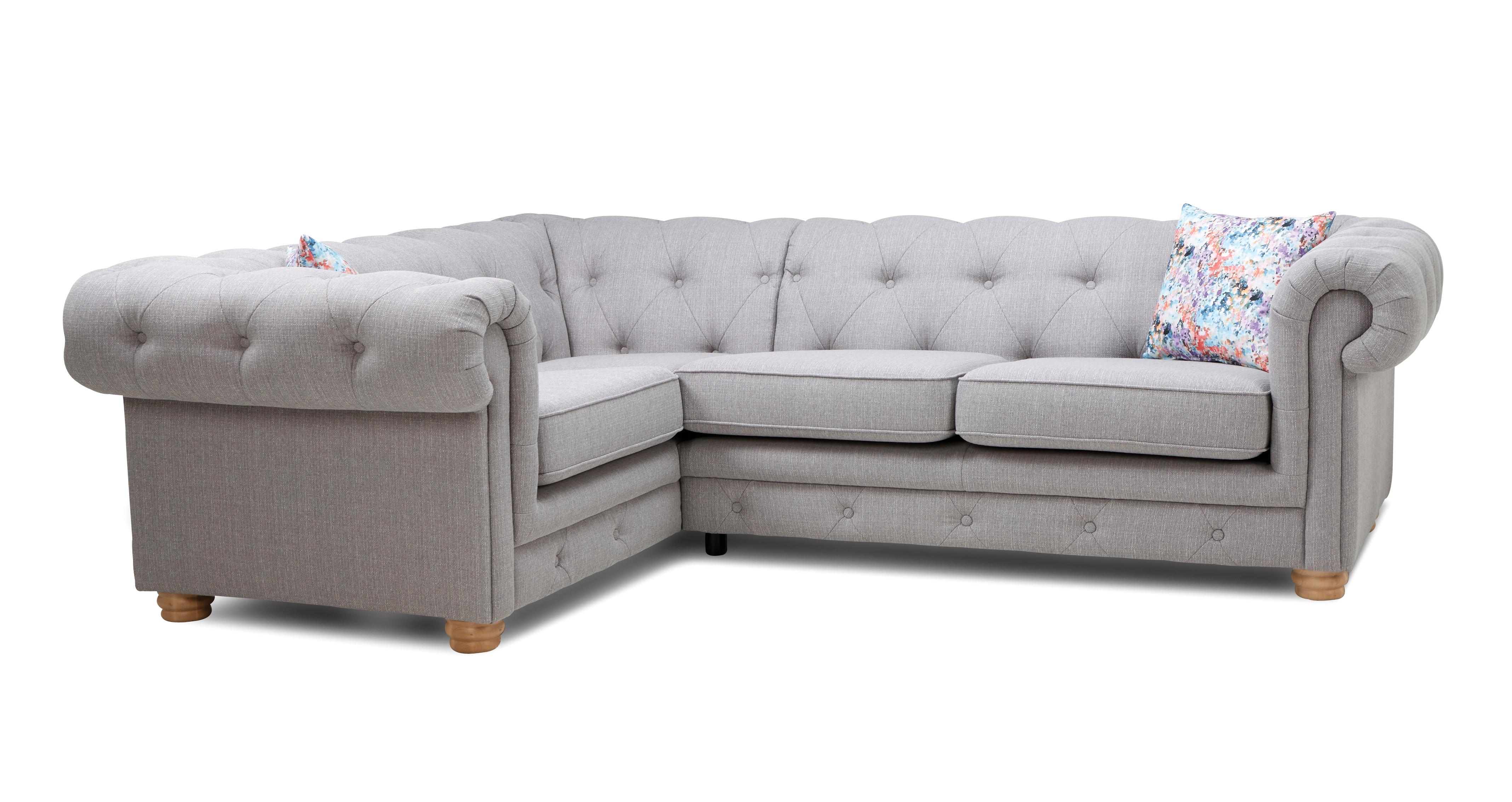 dfs blue leather corner sofa