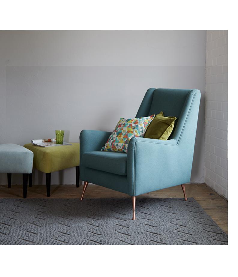 small teal chair